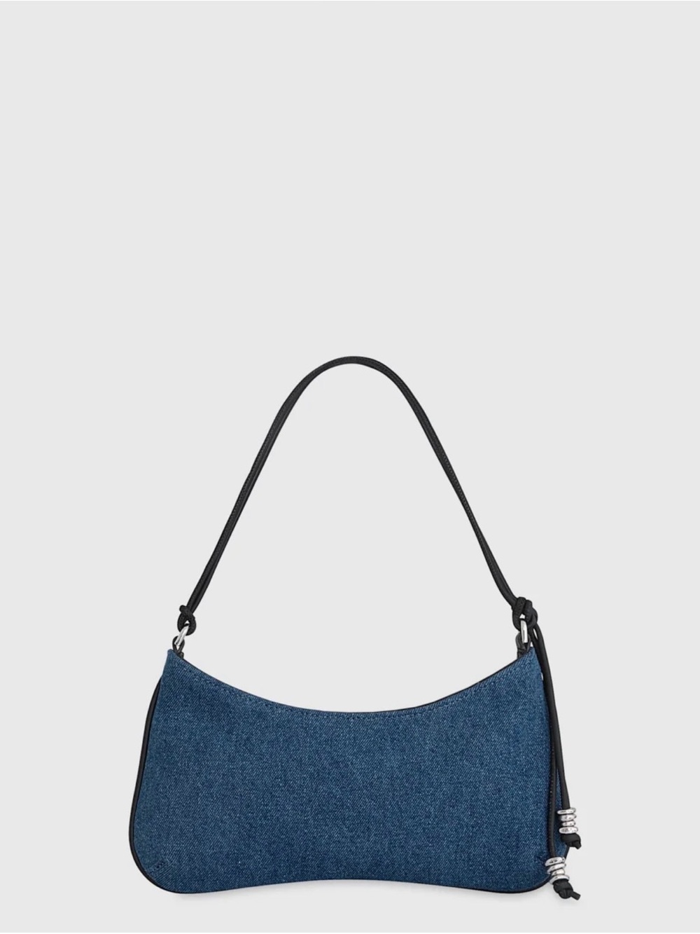 *NWT* REBECCA MINKOFF “Reina Shoulder Bag” in Denim w/ Black Leather & SHW
